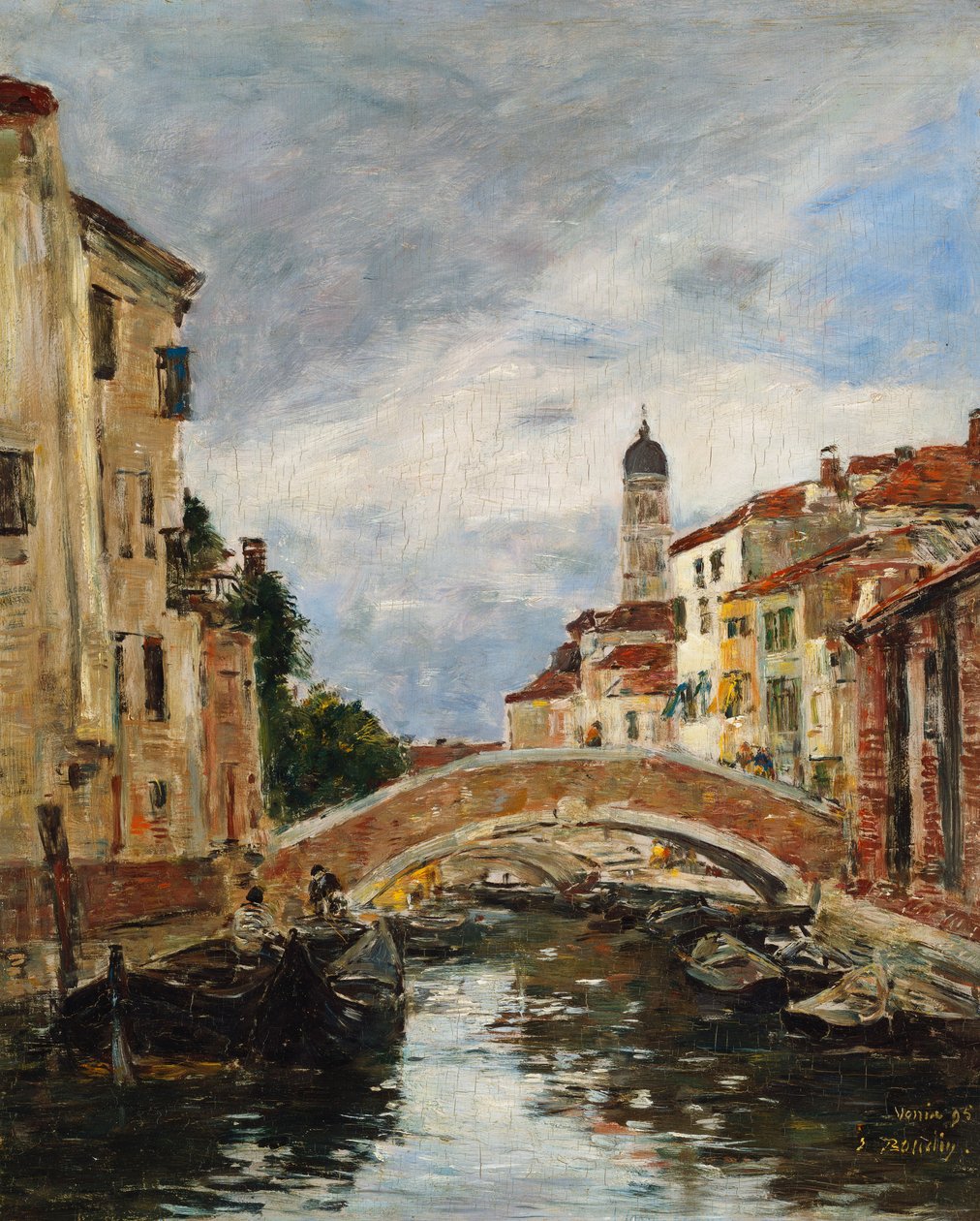 En liten venetiansk kanal, 1895 av Eugene Louis Boudin