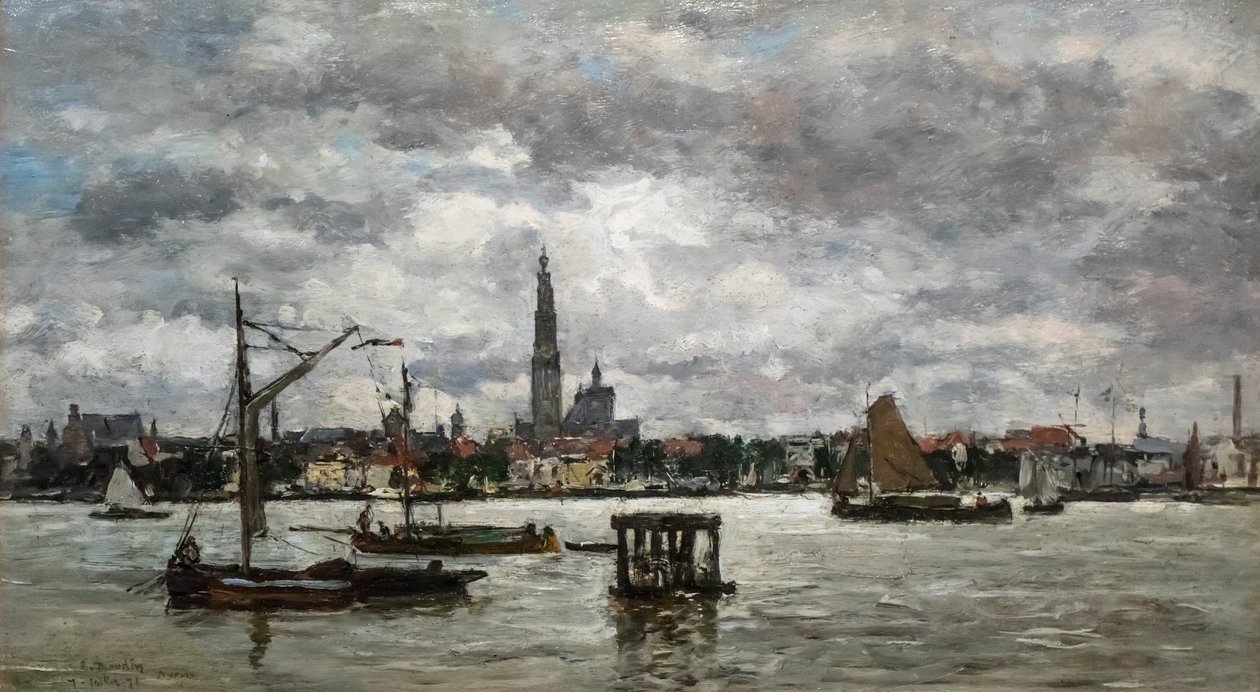 Antwerpen The Scheldt av Eugene Louis Boudin