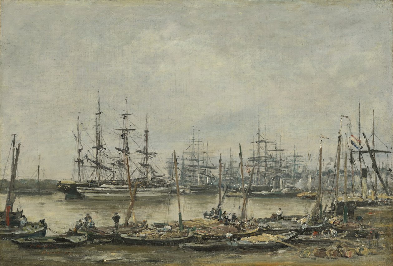 Bordeaux, kajerna, 1874 av Eugene Louis Boudin
