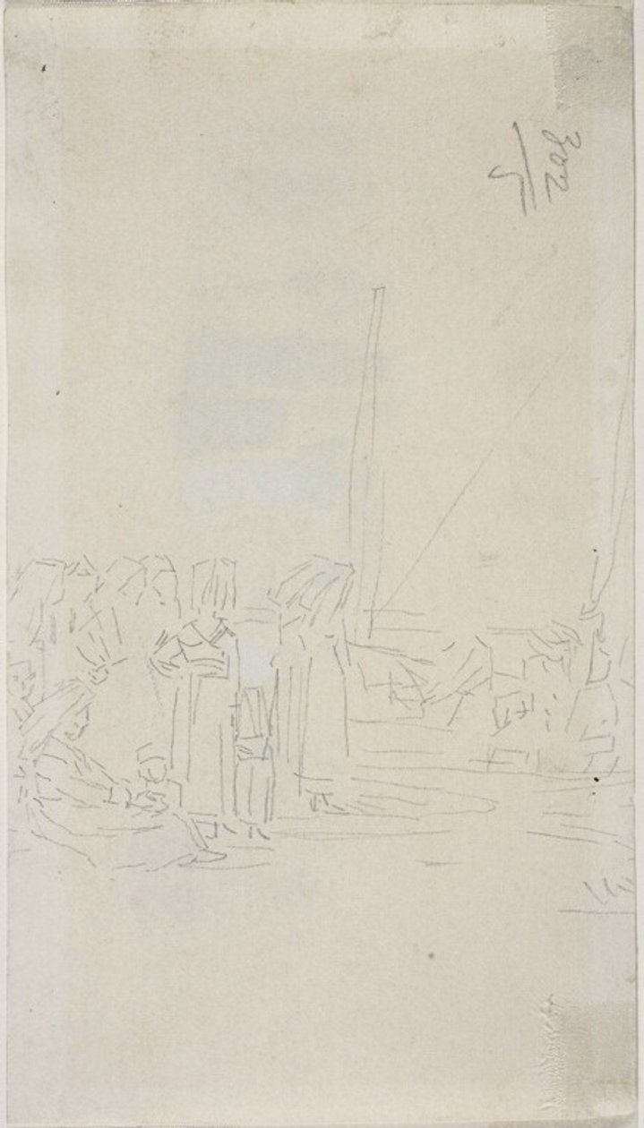 Bretonska kvinnor på stranden av Eugene Louis Boudin