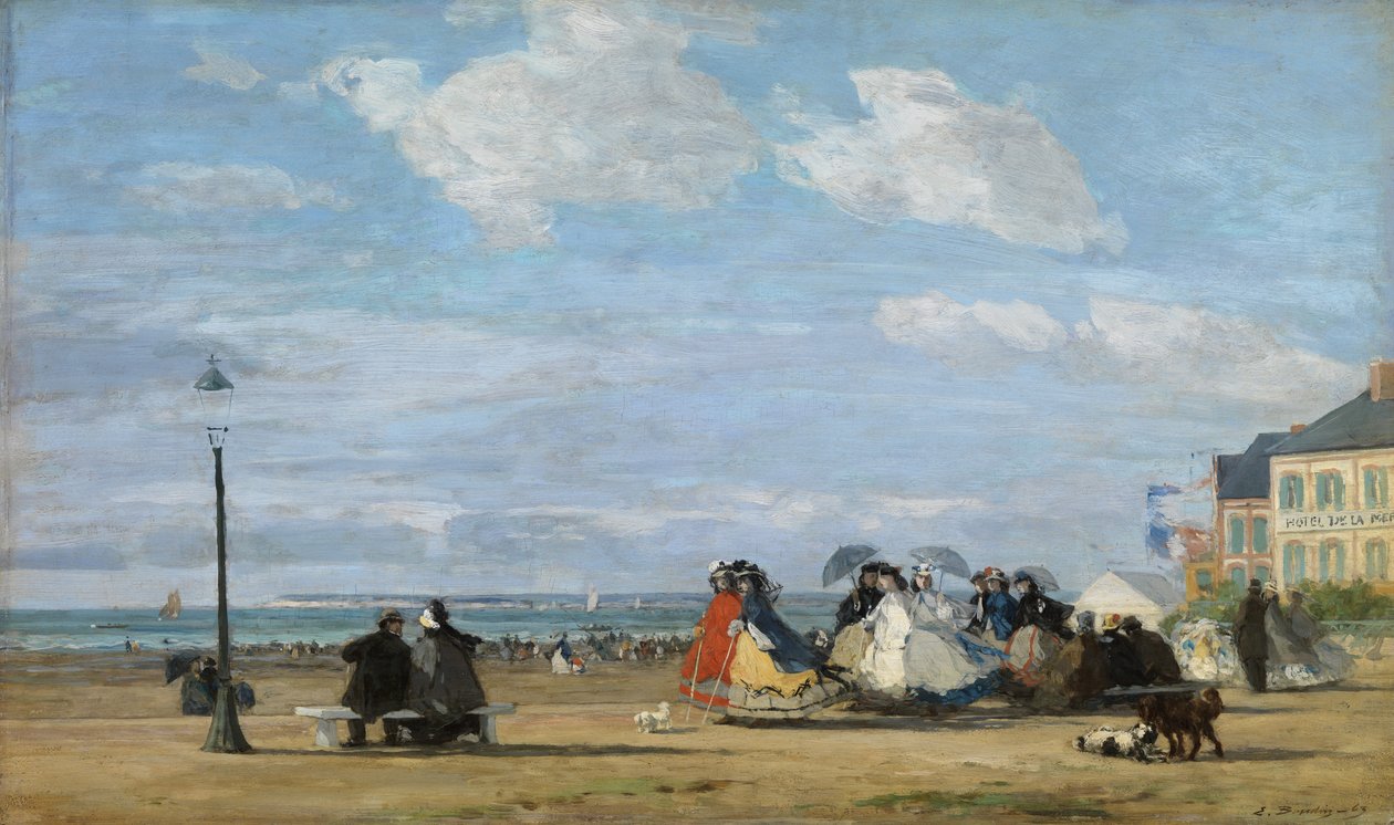 Kejsarinnan Eugenie (1826-1920) i Trouville av Eugene Louis Boudin