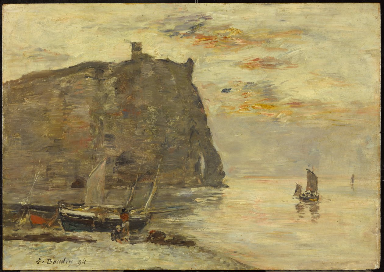 Klipporna vid Etrétat, 1894 av Eugene Louis Boudin