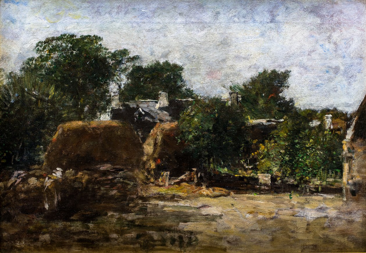 Gårdsplan av Eugene Louis Boudin