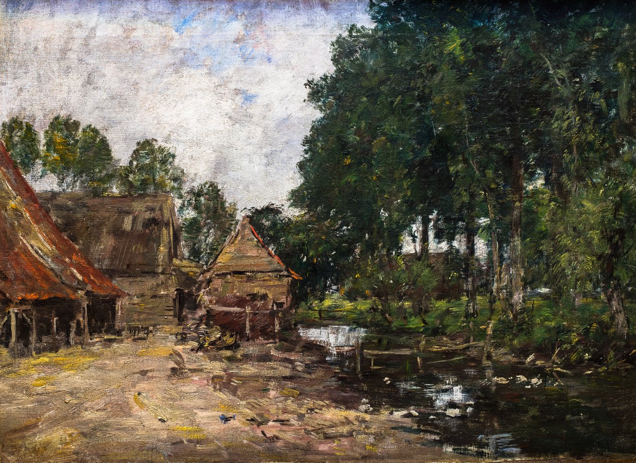 Gårdsplan av Eugene Louis Boudin