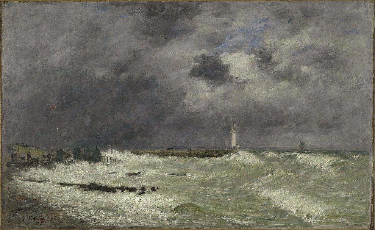 Stormvindar framför Frascati, Le Havre av Eugene Louis Boudin