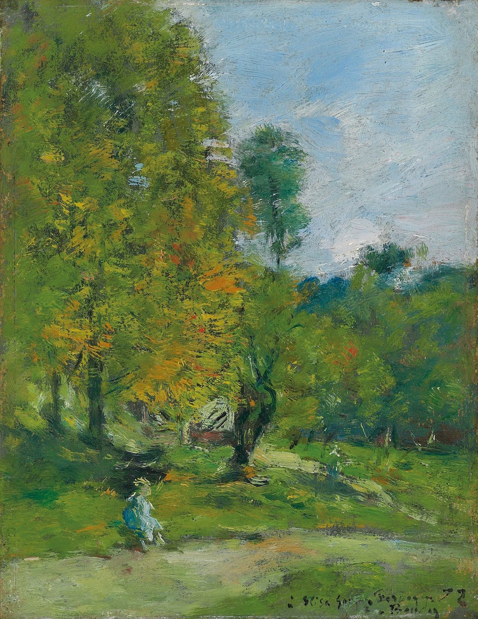 Trädgården i Fervaques, 1872 av Eugene Louis Boudin