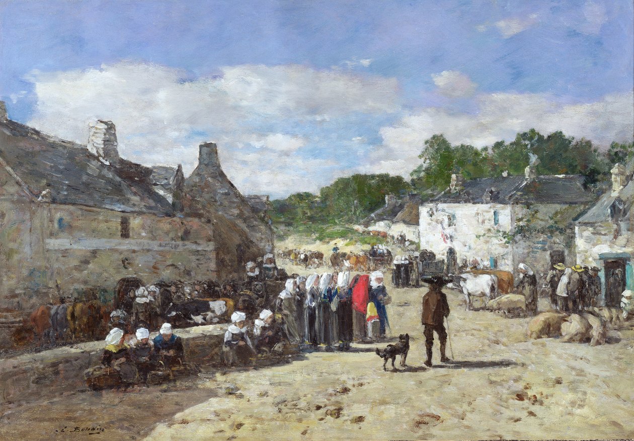 La Fete, ca 1865 av Eugene Louis Boudin