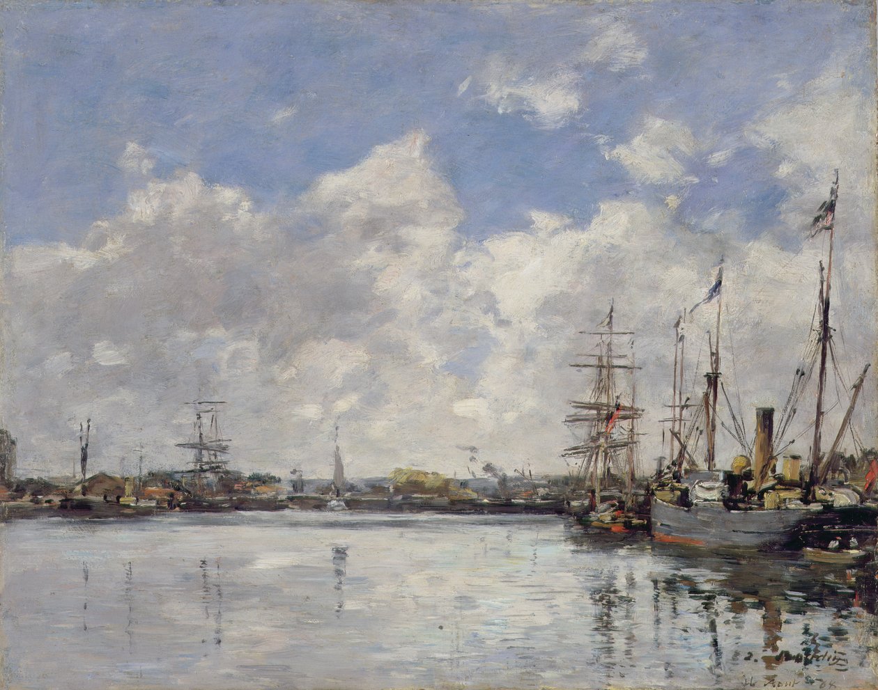 Le Havre, hamnen, 1884 av Eugene Louis Boudin