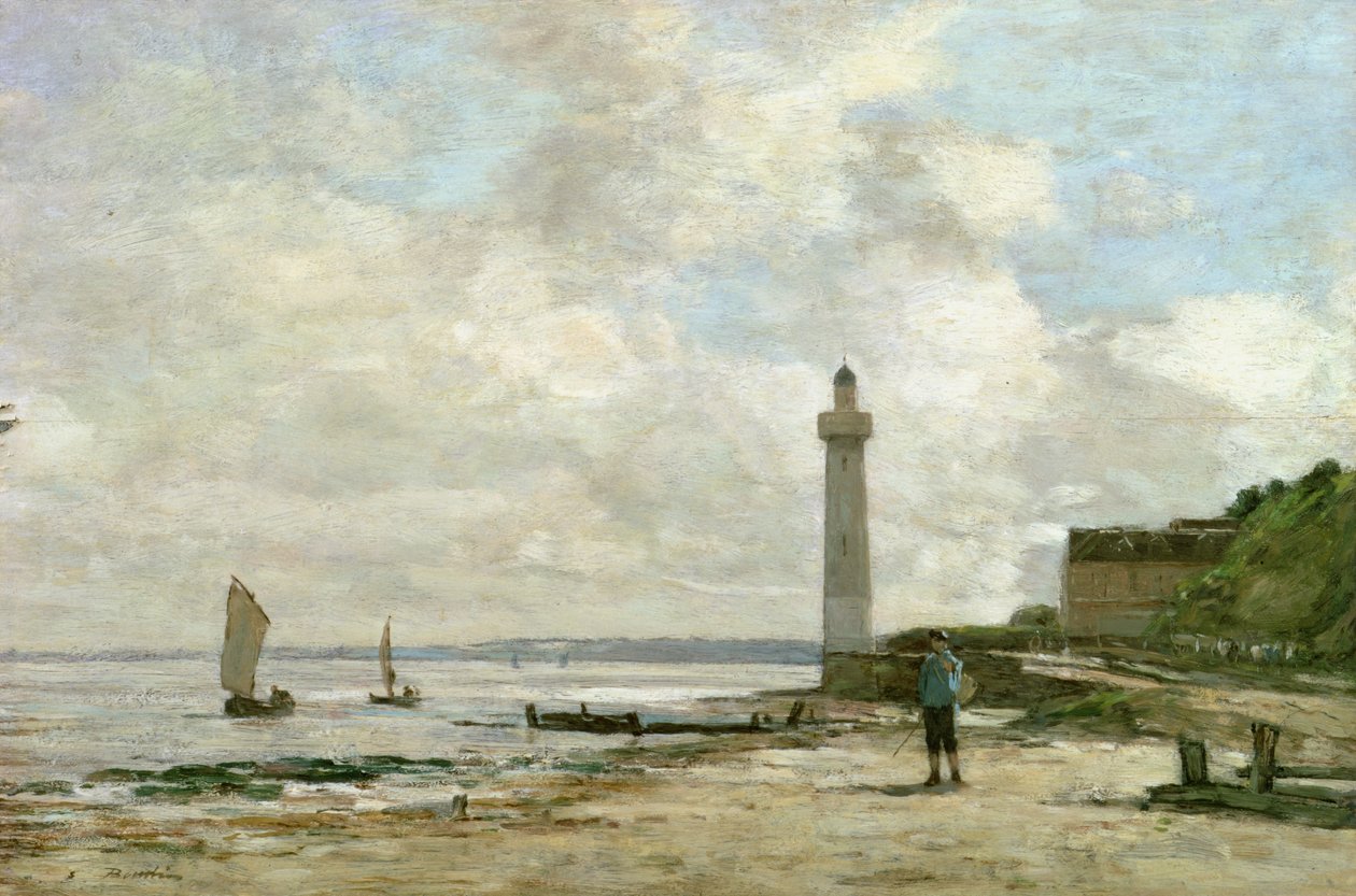 Fyren i Honfleur, 1864-66 av Eugene Louis Boudin