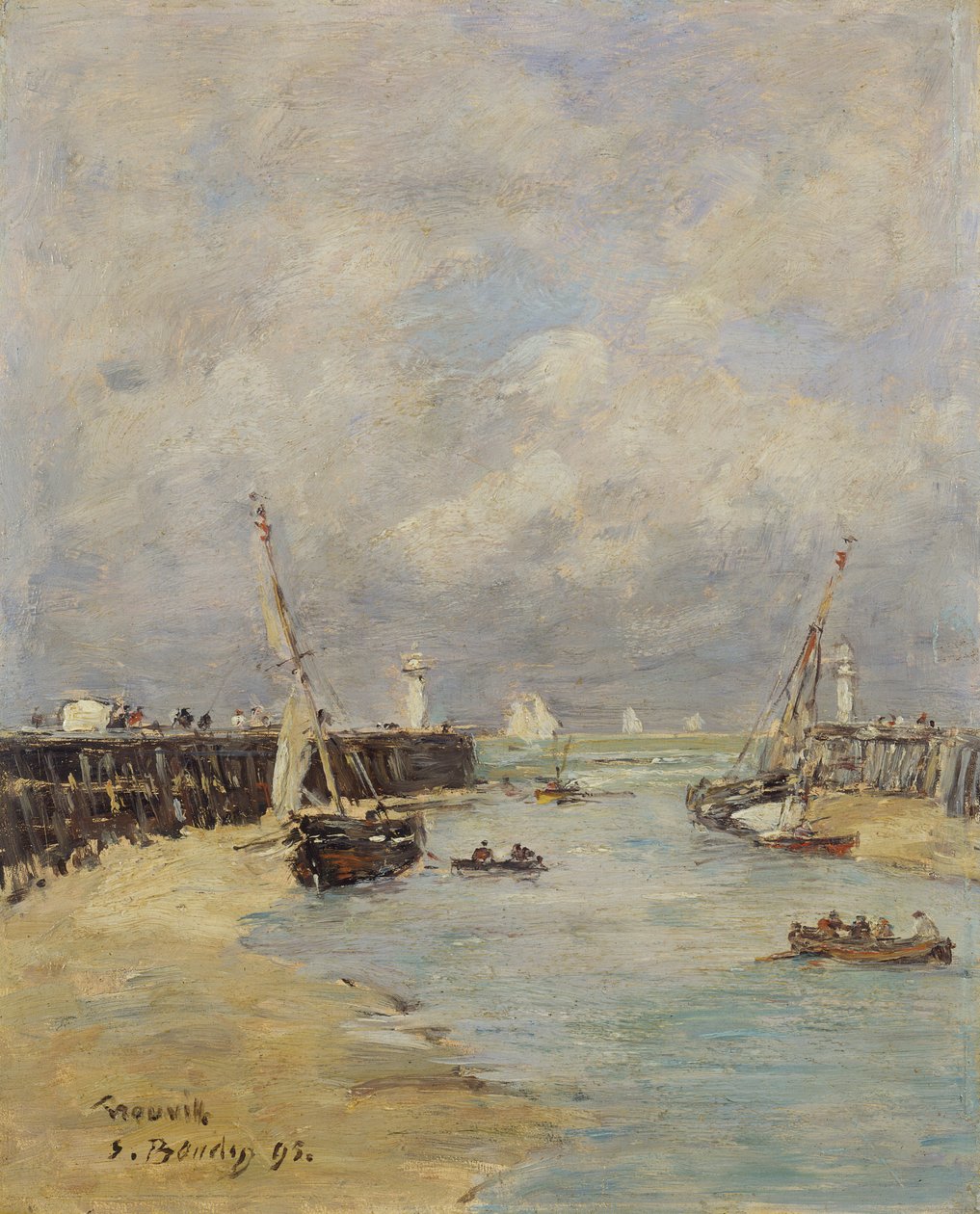 Lågvatten vid Trouville, 1895 av Eugene Louis Boudin