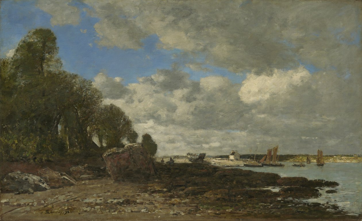 Plougastel, färjeöverfarten, 1873 av Eugene Louis Boudin