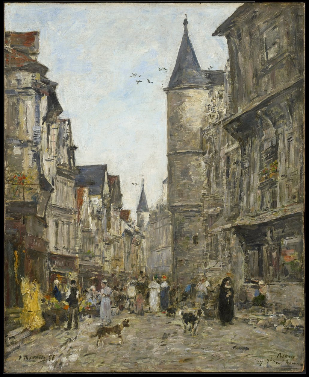 Rue Saint-Romain, Rouen av Eugene Louis Boudin