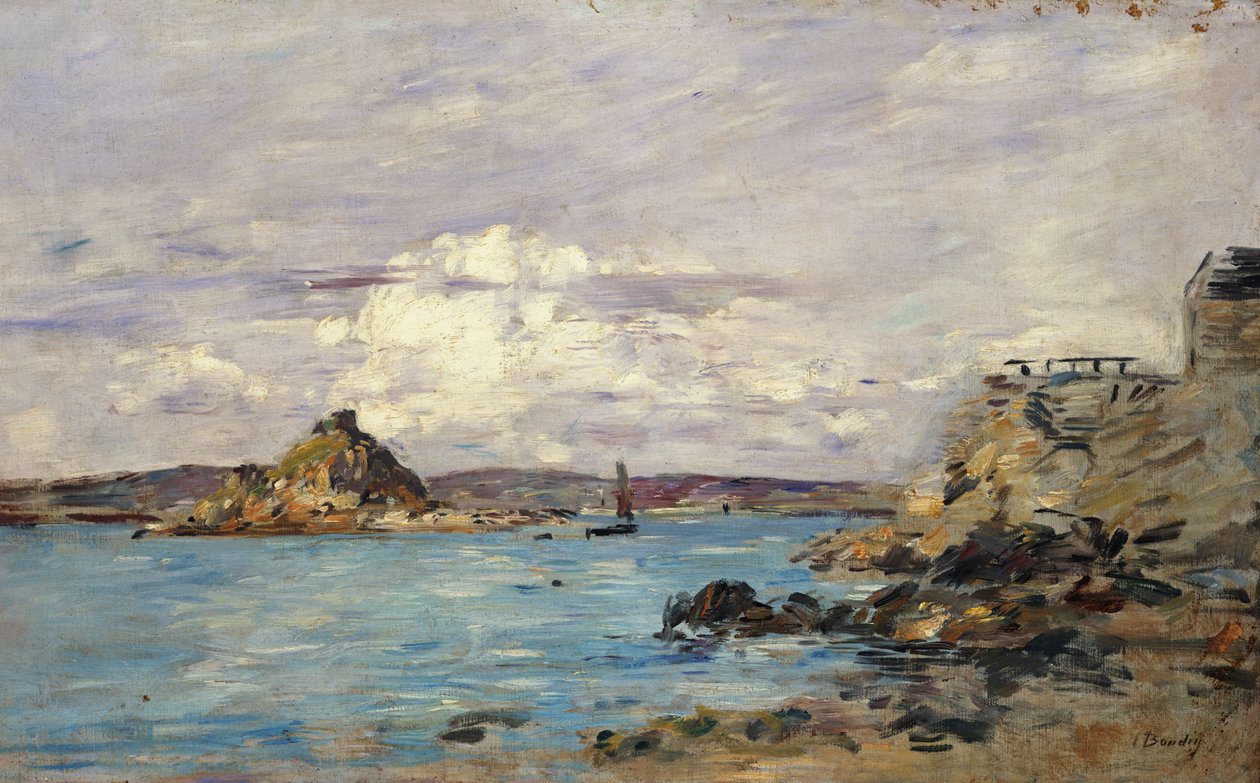 Studie för "The Bay of Douarnenez", c.1895-97 av Eugene Louis Boudin