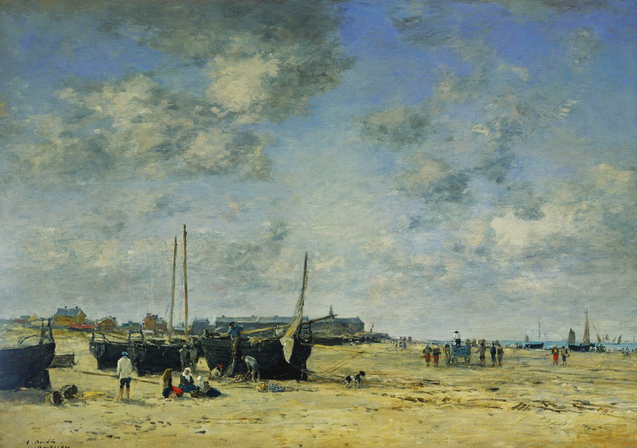 Stranden vid Berck; Berck Beach, 1878 av Eugene Louis Boudin