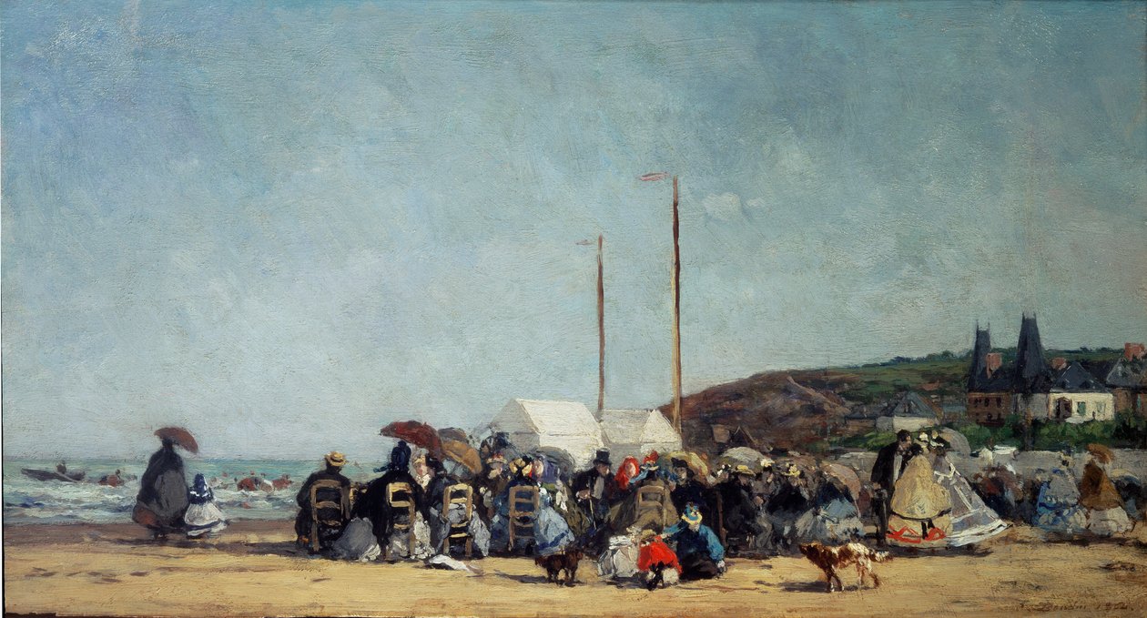 Stranden i Trouville av Eugene Louis Boudin