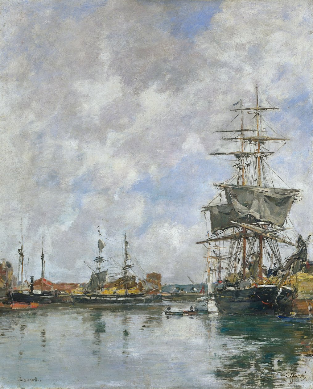 Hamnen i Deauville, 1891 av Eugene Louis Boudin