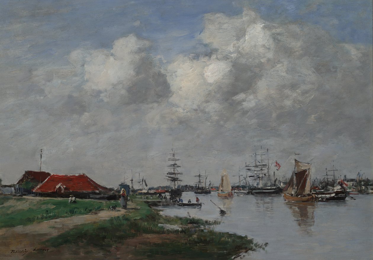 Escautfloden i Antwerpen, ca 1871-74 av Eugene Louis Boudin