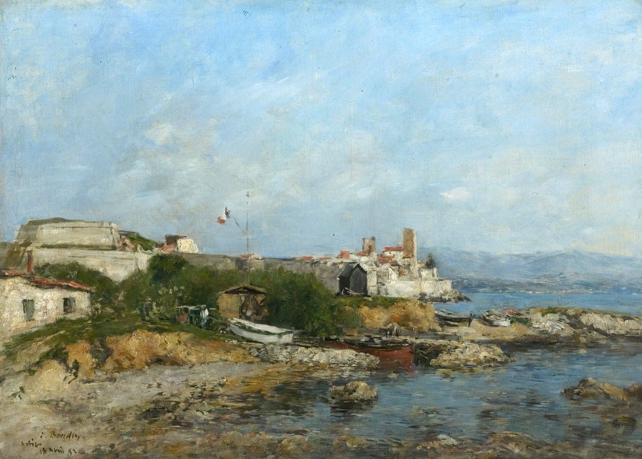 Befästningarna i Antibes, Frankrike, 1893 av Eugene Louis Boudin