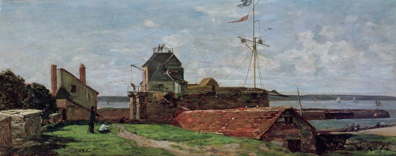 Francois Ier-tornet i le Havre, 1852 av Eugene Louis Boudin