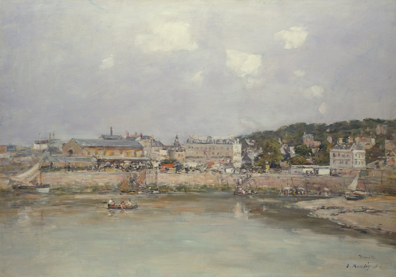 Hamnen i Trouville, 1884 av Eugene Louis Boudin