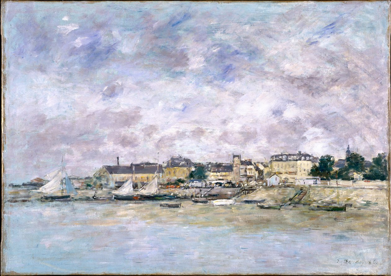 Hamnen, Trouville, 1886 av Eugene Louis Boudin