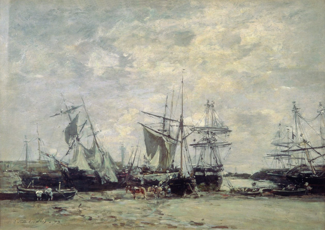 Portieux hamn, 1873 av Eugene Louis Boudin