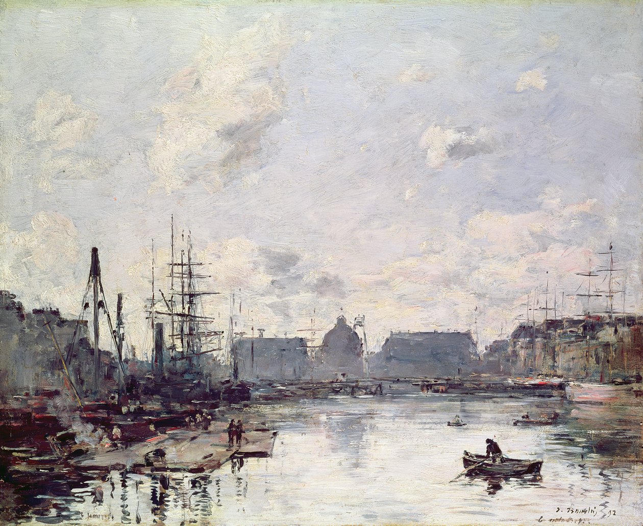 Handelshamnen, Le Havre, 1892 av Eugene Louis Boudin
