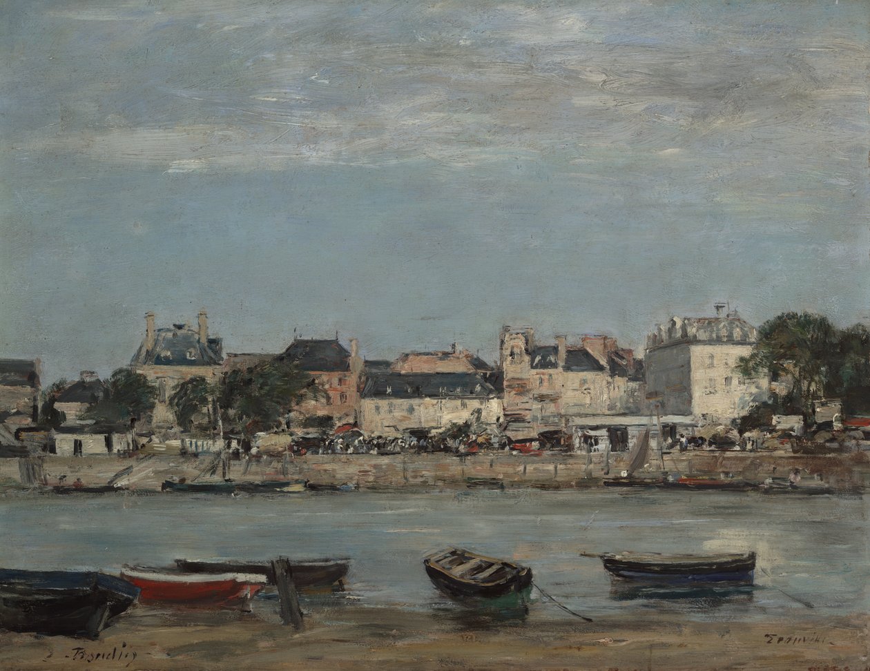 Hamnen i Trouville, ca 1888-95 av Eugene Louis Boudin