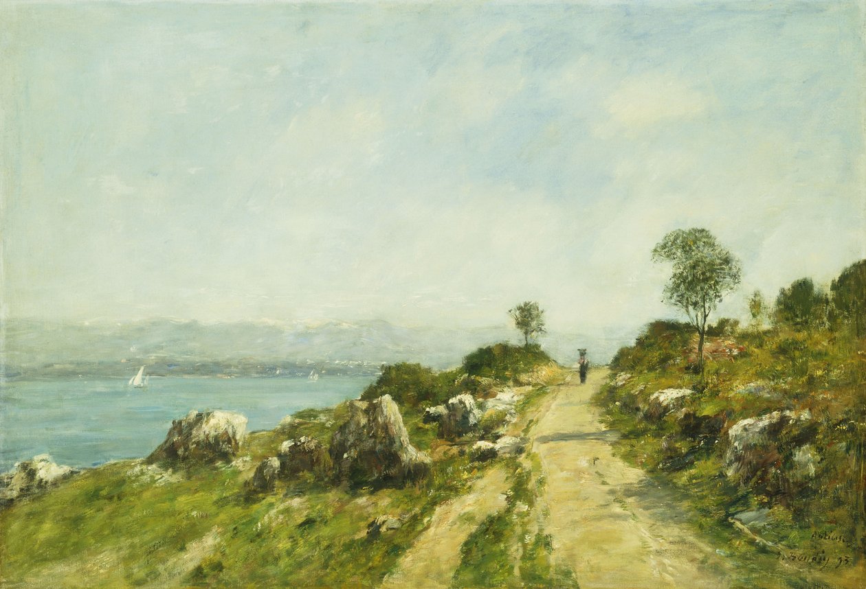 Vägen, Antibes; Antibes, la Route, 1893 av Eugene Louis Boudin