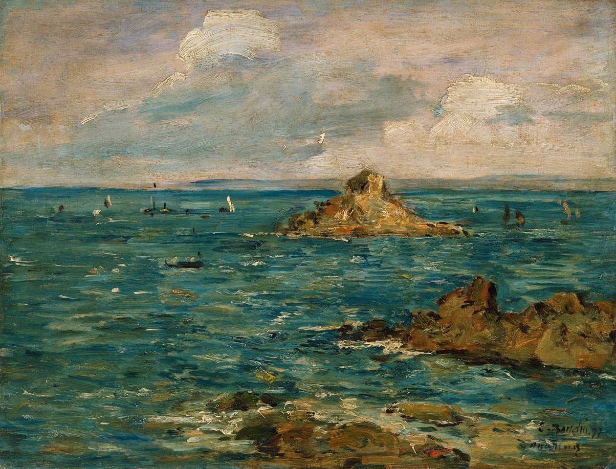 Havet vid Douarnenez av Eugene Louis Boudin