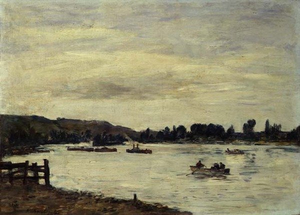 Seine nära Rouen av Eugene Louis Boudin