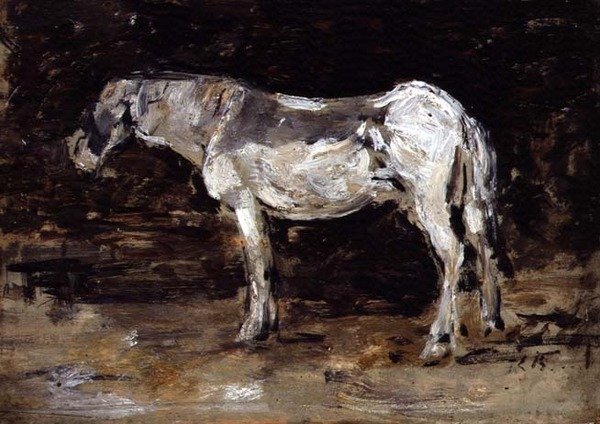 The White Horse, ca 1885-90 (olja på panel) av Eugene Louis Boudin