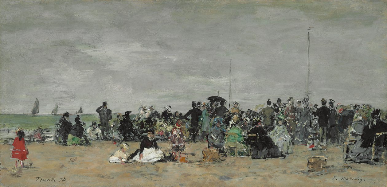Trouville Beach, 1874 av Eugene Louis Boudin