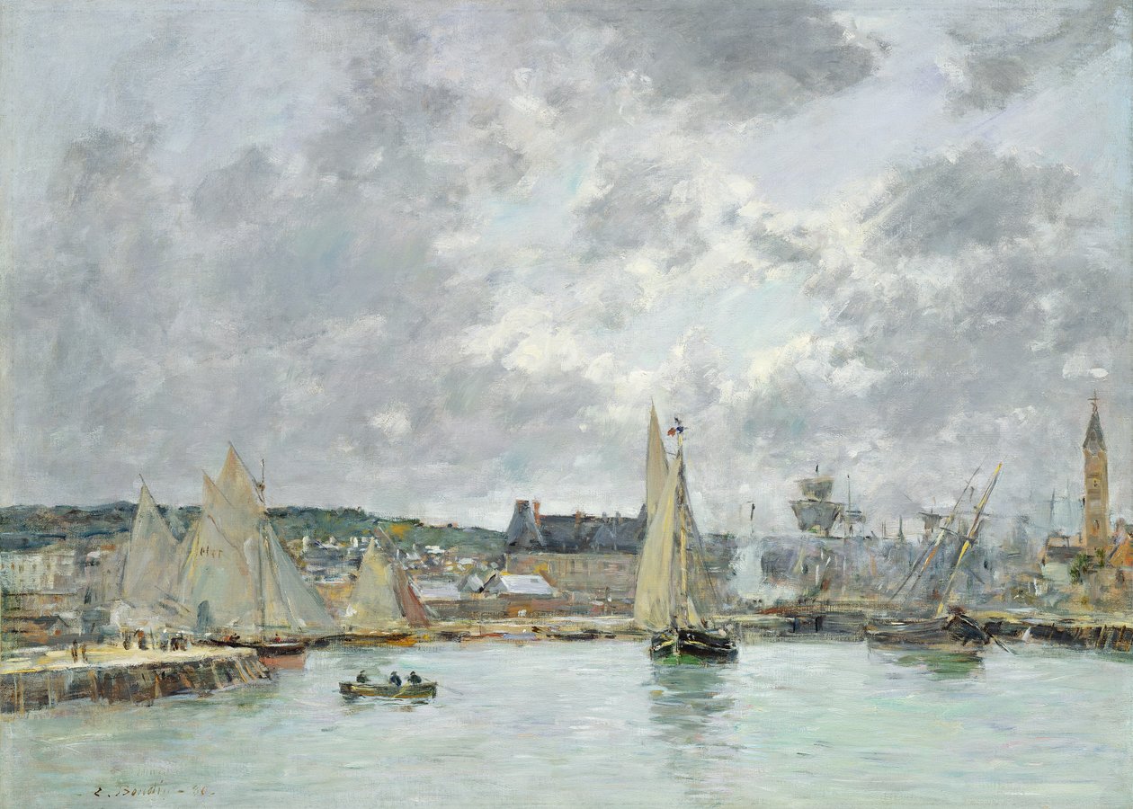 Trouvilles hamn, 1880 av Eugene Louis Boudin