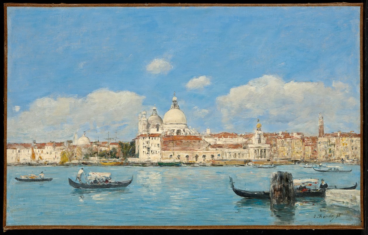 Venedig, Salute, tullhuset och början av Canal Grande av Eugene Louis Boudin