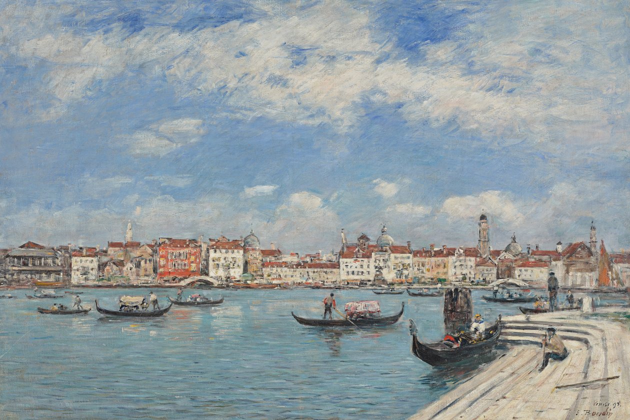 Venedig, vy från San Giorgio av Eugene Louis Boudin