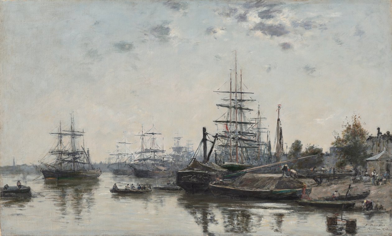 Utsikt över Bordeaux, från Quai des Chartrons av Eugene Louis Boudin