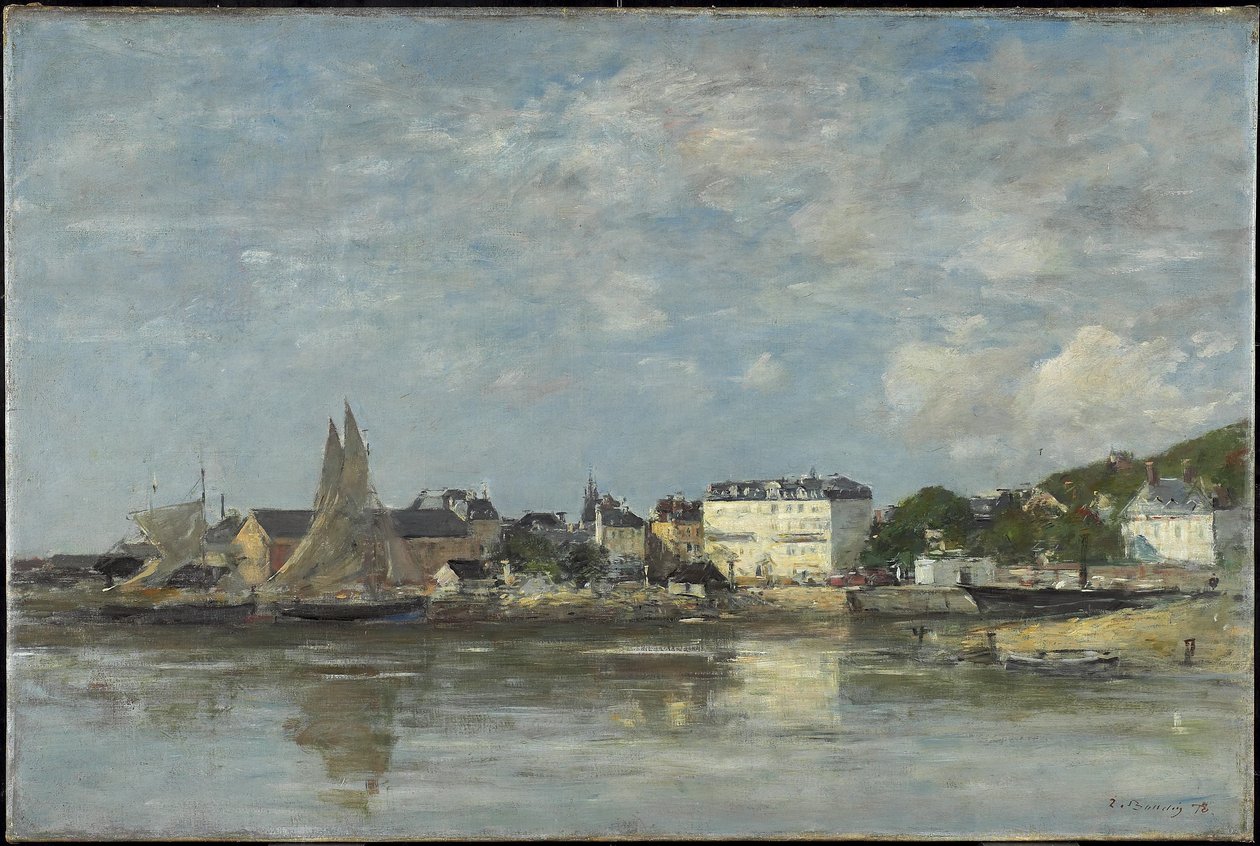 Utsikt över hamnen i Trouville, 1878 av Eugene Louis Boudin