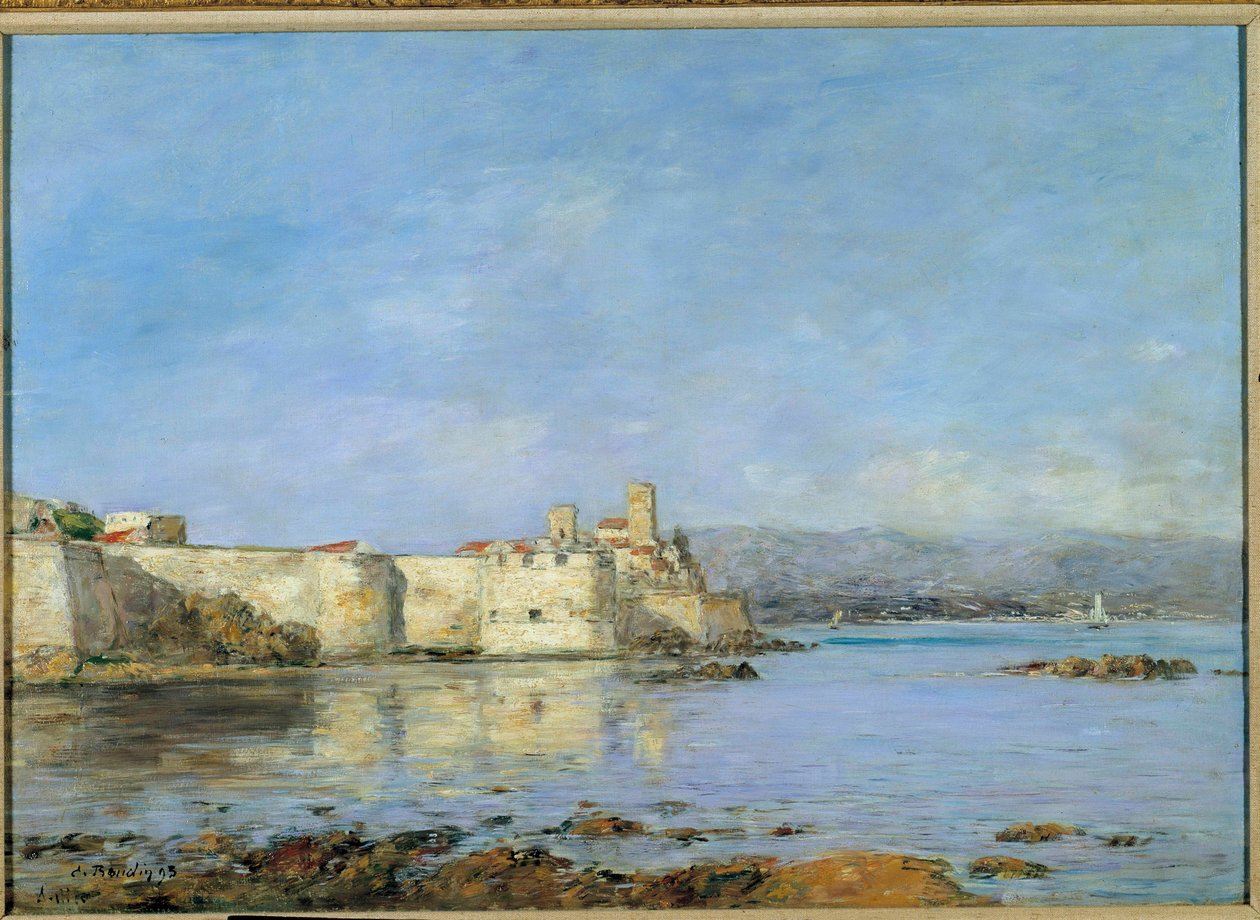 Utsikt över hamnen i Antibes Målning av Eugene Louis Boudin (1824-1898) 1893 Sön. 0,46 x 0,66 m Paris, musee d