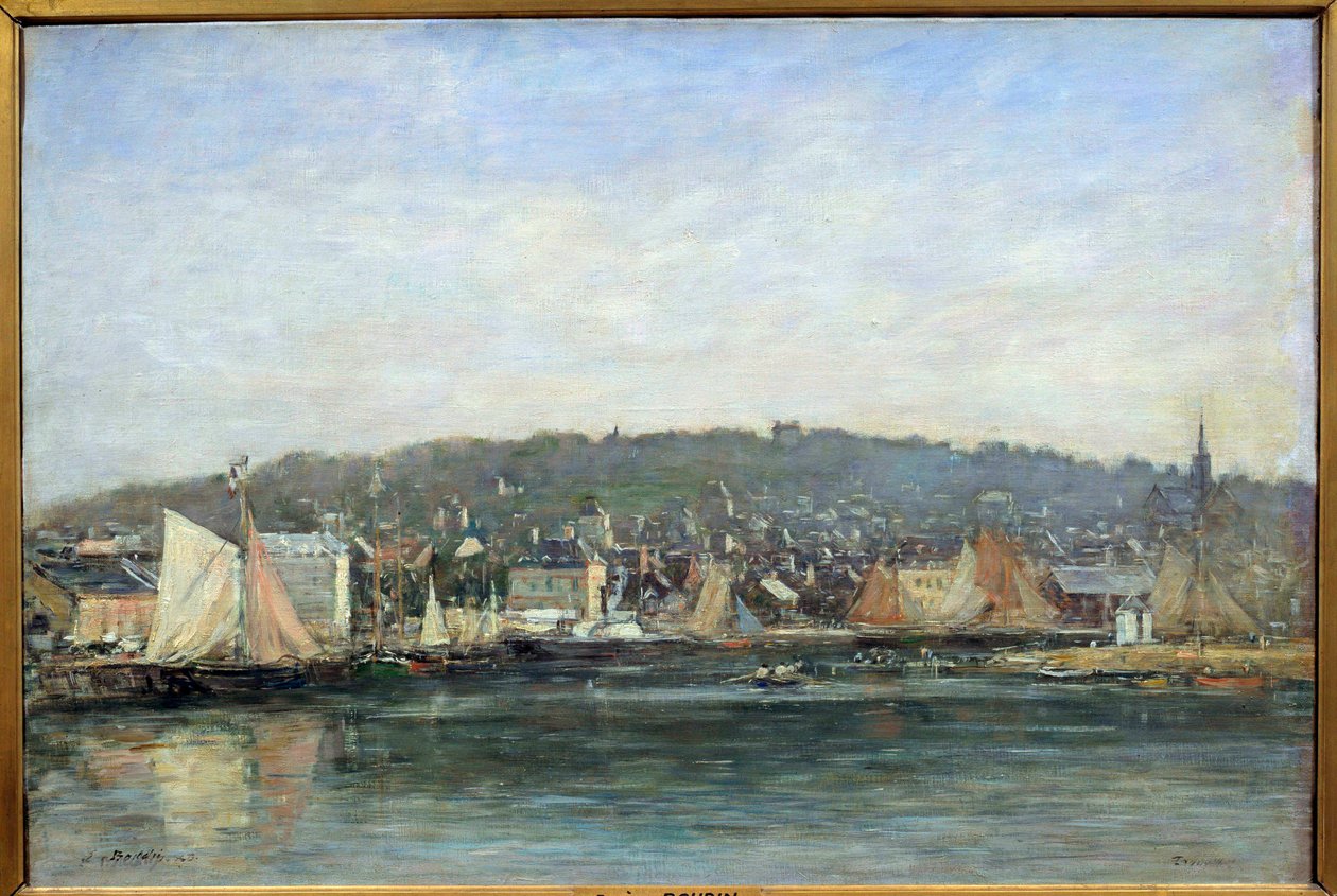 Utsikt över hamnen i Trouville Målning av Eugene Louis Boudin av Eugene Louis Boudin