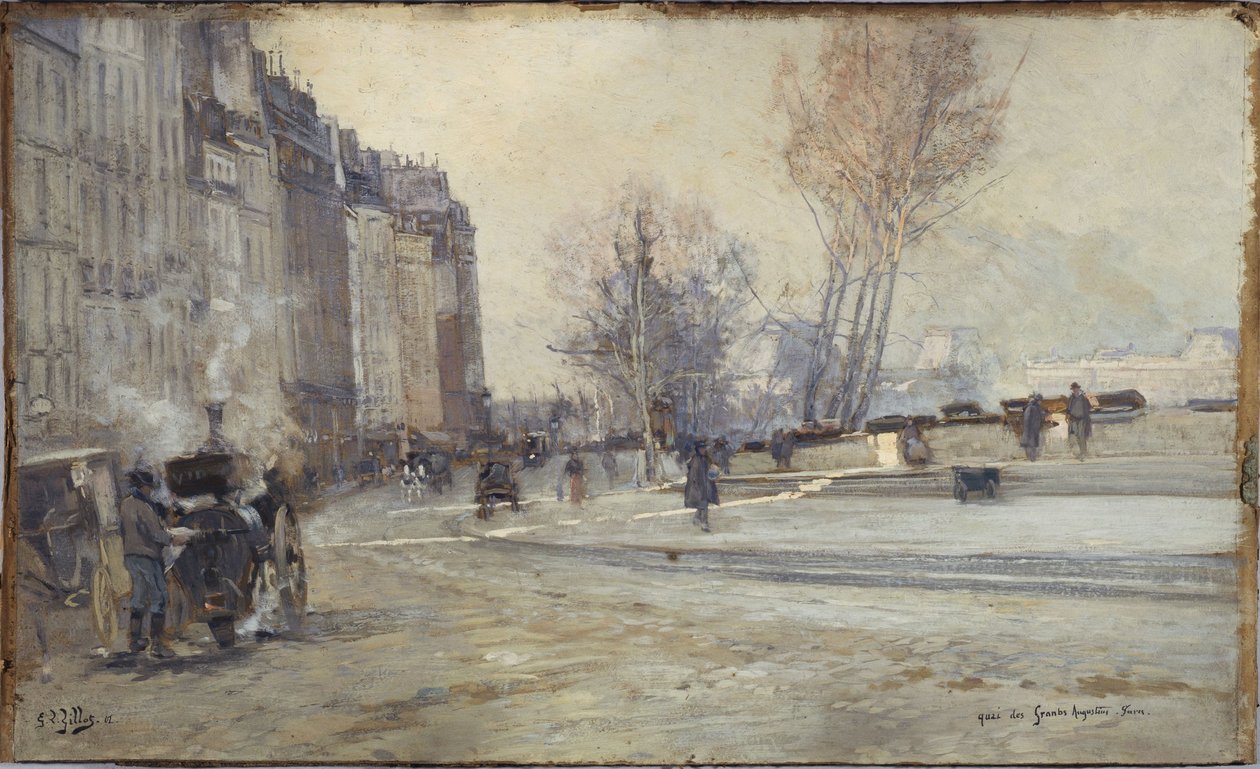 Quai des Grands Augustins av Eugene Louis Gillot