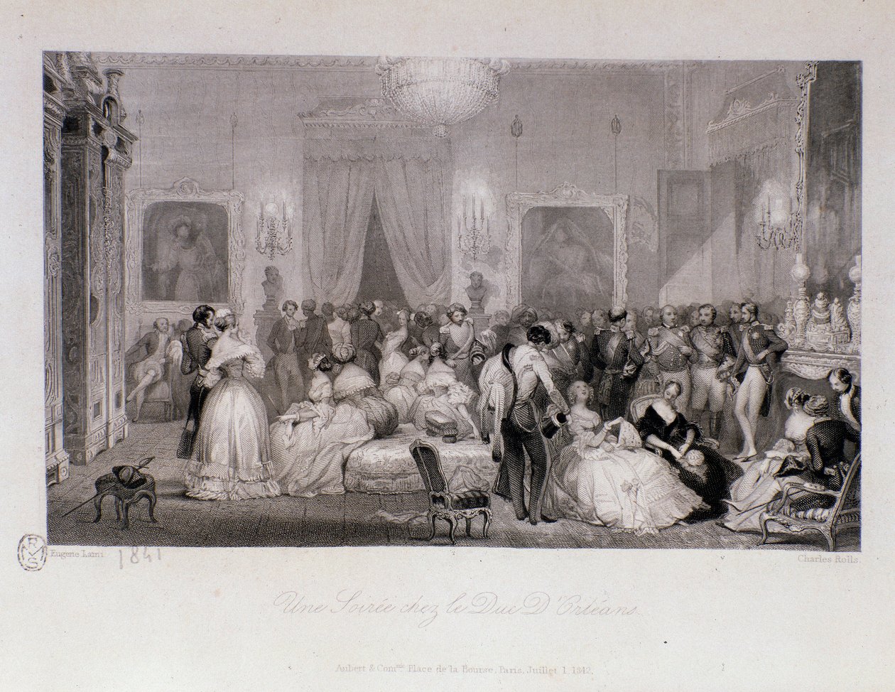 En social kväll med hertigen av Orleans (Ferdinand-Philippe eller Ferdinand Philippe d