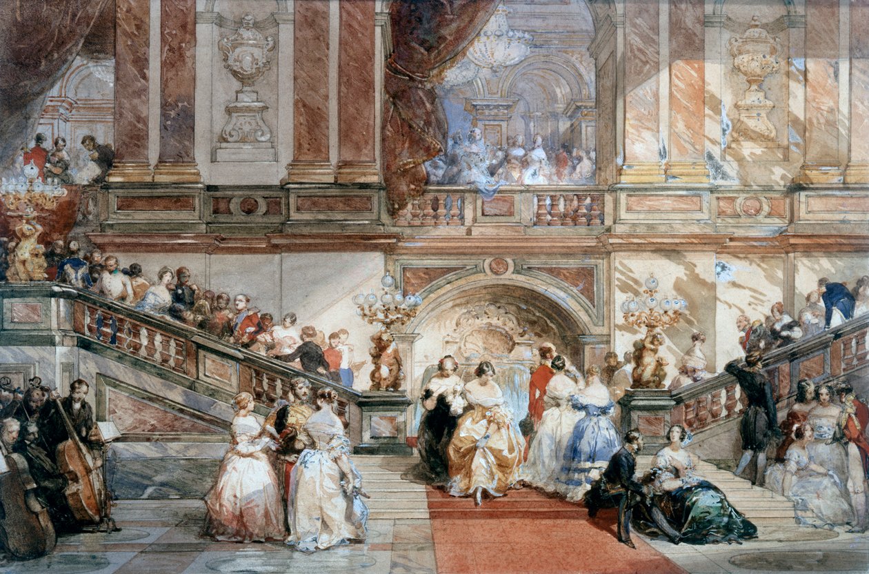 Bal på Hotel de Ville, 1860 av Eugene Louis Lami