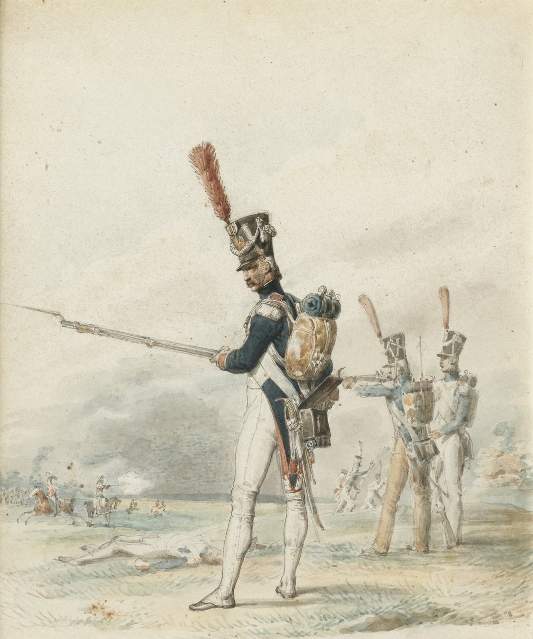 Infanteri av det unga gardet 1812 av Eugene Louis Lami