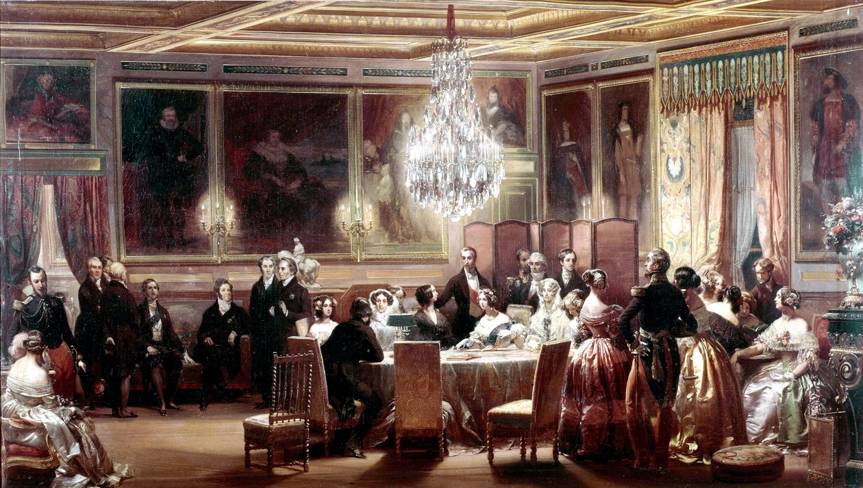 Mottagning för att hedra drottning Victoria och prins Albert på Chateau d