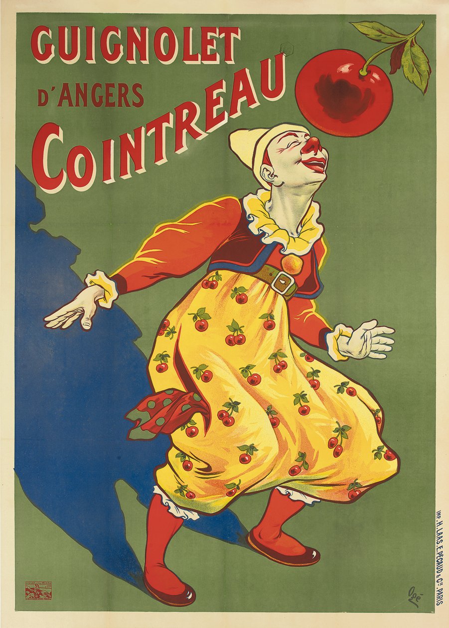 Reklamaffisch för Guignolets Cointreau, ca 1900 (färglitografi) av Eugene Oge