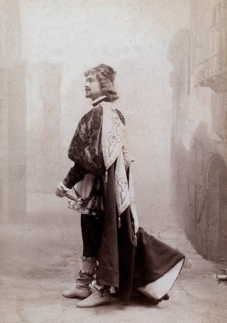 Den franske komikern Dauvillier, ca 1900, foto av Eugene Pirou av Eugene Pirou