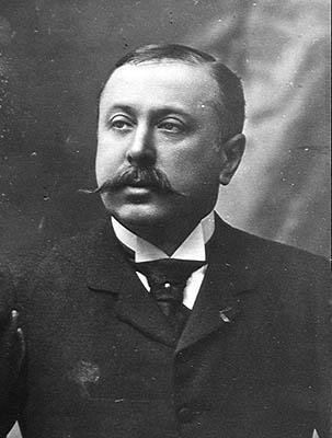Porträtt av Salomon de Gunsburg (s/v foto) av Eugene Pirou