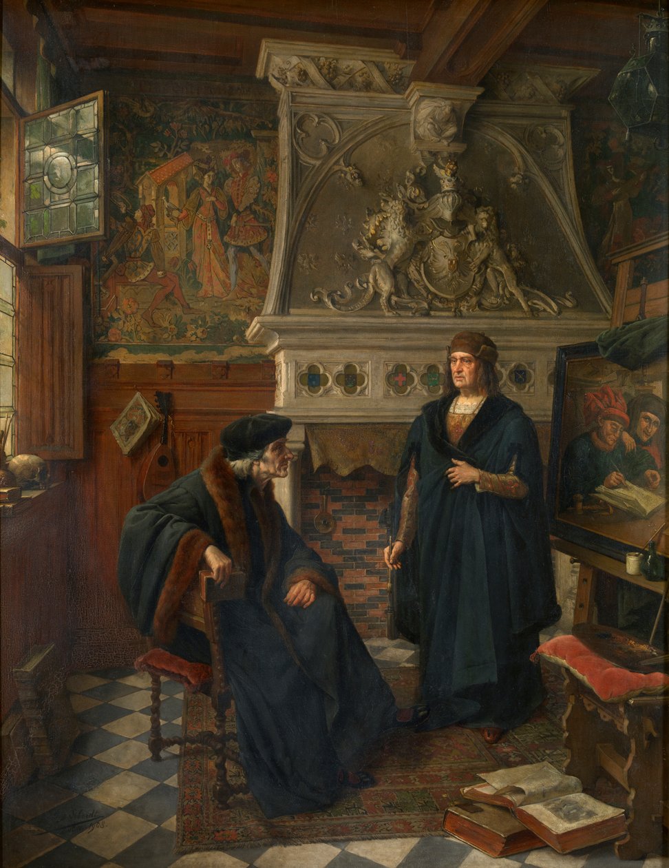 Erasmus och Quentin Matsys av Eugene Siberdt