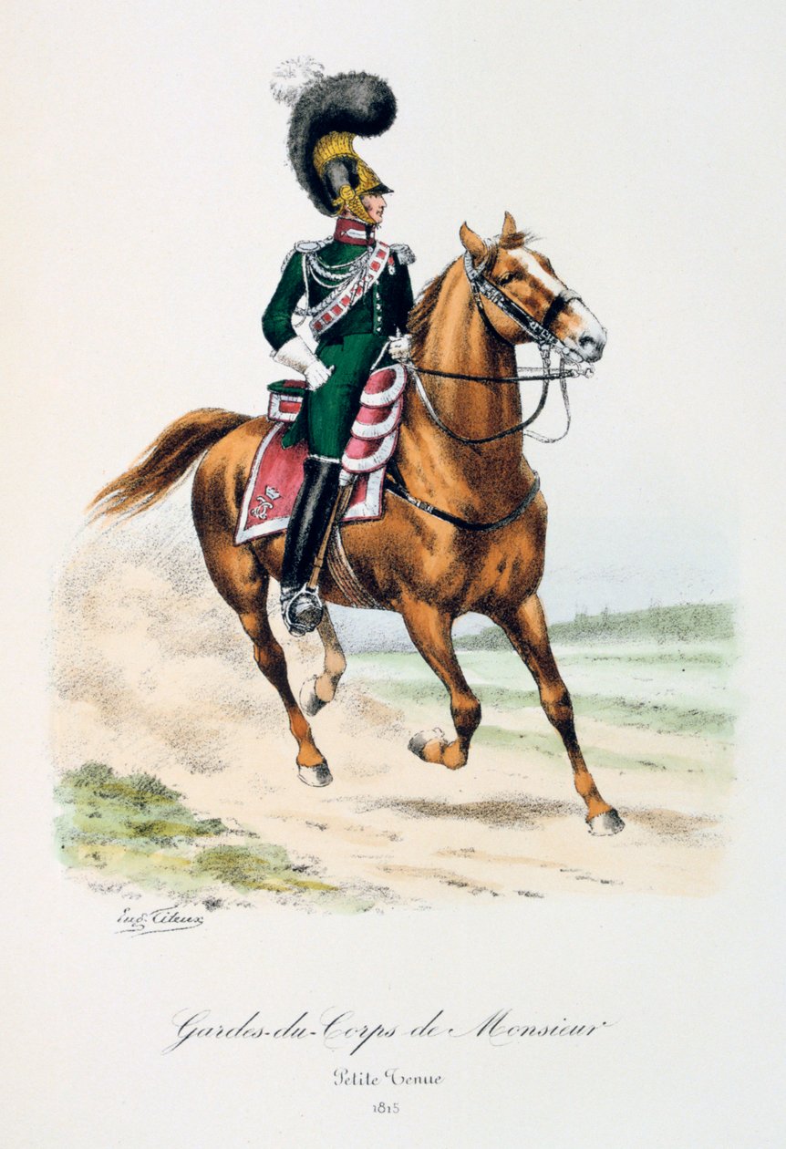 Gentlemans livvakter, avklädda, 1815 av Eugene Titeux